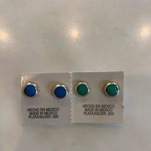 Sterling silver and turquoise studs